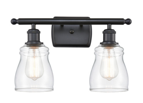 Ballston Two Light Bath Vanity in Matte Black (405|516-2W-BK-G392)