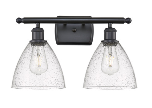 Ballston Two Light Bath Vanity in Matte Black (405|516-2W-BK-GBD-754)