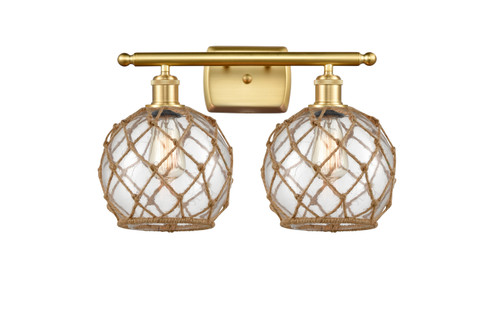 Ballston Two Light Bath Vanity in Satin Gold (405|516-2W-SG-G122-8RB)
