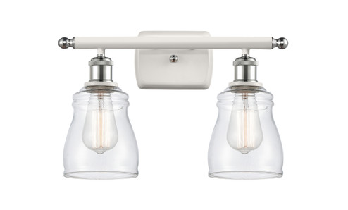 Ballston Two Light Bath Vanity in White Polished Chrome (405|516-2W-WPC-G392)