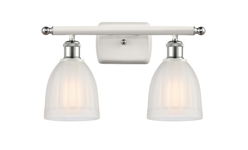 Ballston Two Light Bath Vanity in White Polished Chrome (405|516-2W-WPC-G441)