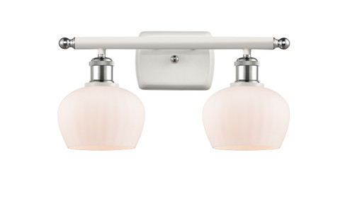 Ballston Two Light Bath Vanity in White Polished Chrome (405|516-2W-WPC-G91)
