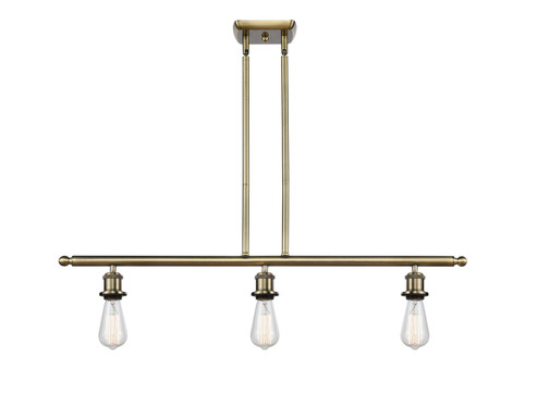 Ballston Three Light Island Pendant in Antique Brass (405|516-3I-AB)