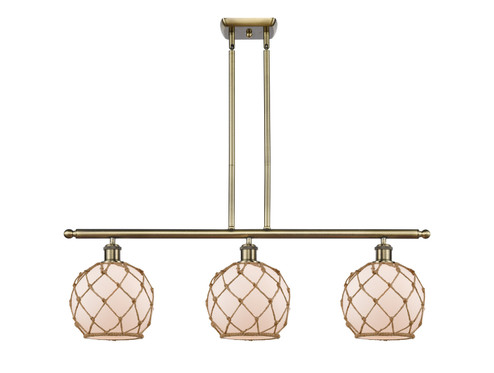 Ballston LED Island Pendant in Antique Brass (405|516-3I-AB-G121-8RB-LED)