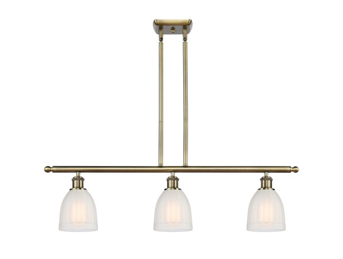 Ballston Three Light Island Pendant in Antique Brass (405|516-3I-AB-G441)
