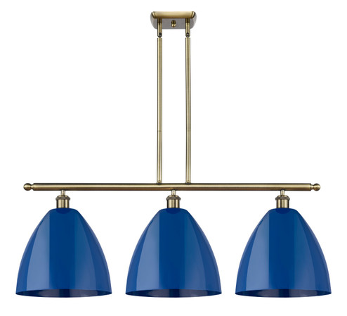Ballston Three Light Island Pendant in Antique Brass (405|516-3I-AB-MBD-12-BL)