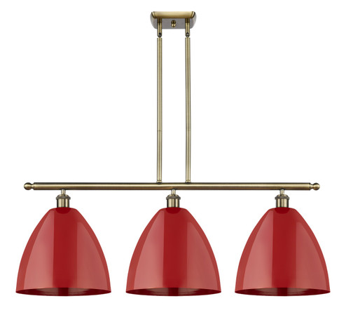 Ballston Three Light Island Pendant in Antique Brass (405|516-3I-AB-MBD-12-RD)