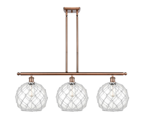 Ballston Three Light Island Pendant in Antique Copper (405|516-3I-AC-G122-10RW) Ballston Three Light Island Pendant in Antique Copper (405|516-3I-AC-G122-10RW)