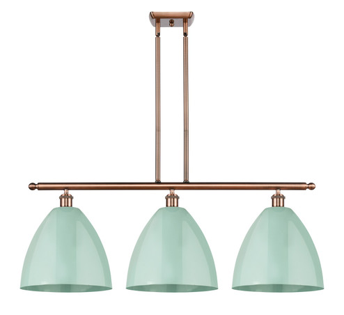 Ballston Three Light Island Pendant in Antique Copper (405|516-3I-AC-MBD-12-SF)