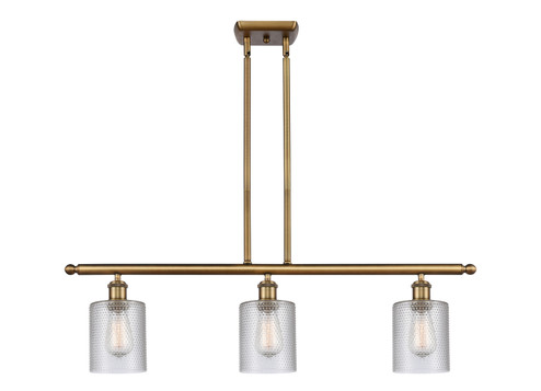 Ballston Three Light Island Pendant in Brushed Brass (405|516-3I-BB-G112)