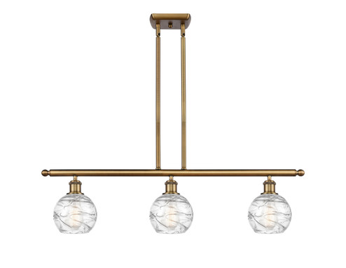 Ballston Three Light Island Pendant in Brushed Brass (405|516-3I-BB-G1213-6)