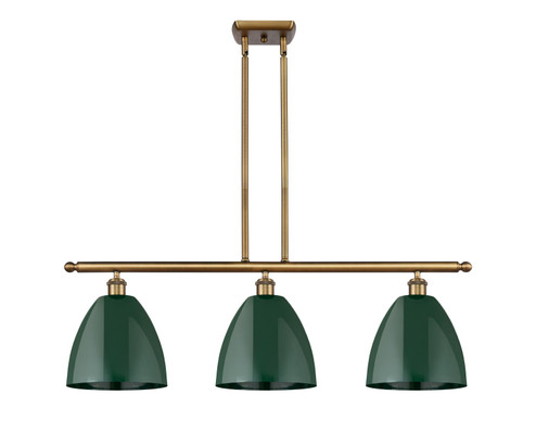 Ballston Three Light Island Pendant in Brushed Brass (405|516-3I-BB-MBD-9-GR)