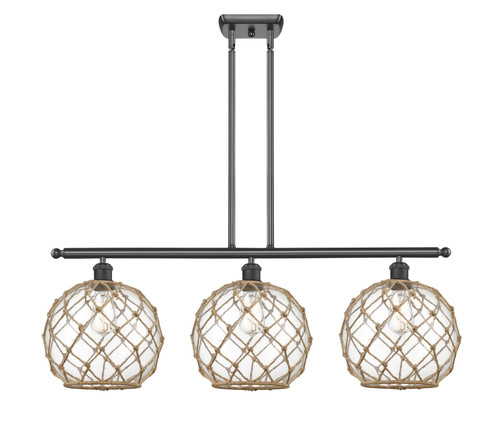 Ballston Three Light Island Pendant in Matte Black (405|516-3I-BK-G122-10RB)