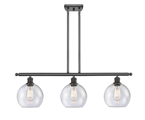 Ballston Three Light Island Pendant in Oil Rubbed Bronze (405|516-3I-OB-G124-8) Ballston Three Light Island Pendant in Oil Rubbed Bronze (405|516-3I-OB-G124-8)