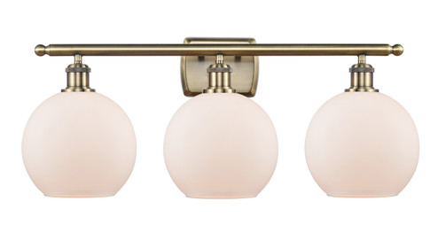 Ballston Three Light Bath Vanity in Antique Brass (405|516-3W-AB-G121-8)