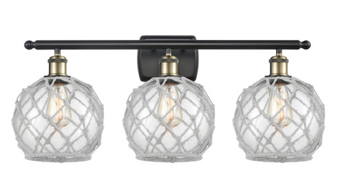 Ballston Three Light Bath Vanity in Black Antique Brass (405|516-3W-BAB-G122-8RW)