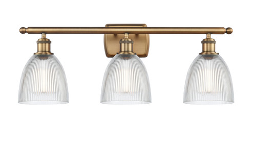 Ballston Three Light Bath Vanity in Brushed Brass (405|516-3W-BB-G382)