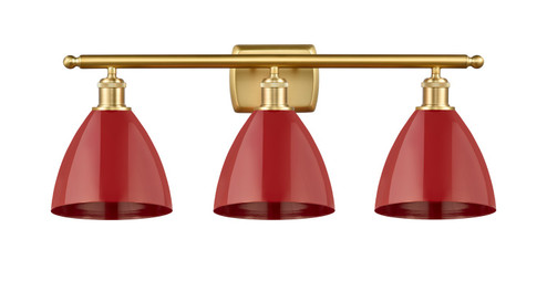 Ballston Three Light Bath Vanity in Satin Gold (405|516-3W-SG-MBD-75-RD)
