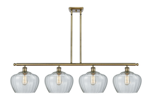 Ballston Four Light Island Pendant in Antique Brass (405|516-4I-AB-G92-L)
