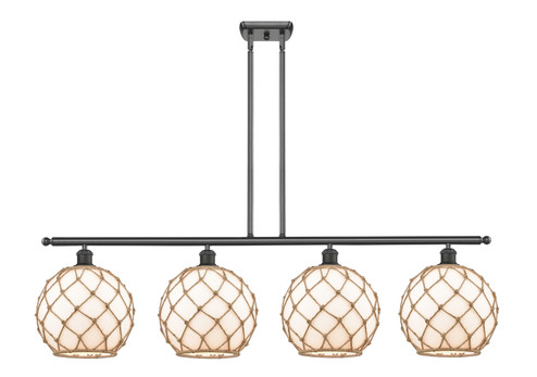 Ballston Four Light Island Pendant in Oil Rubbed Bronze (405|516-4I-OB-G121-10RB)