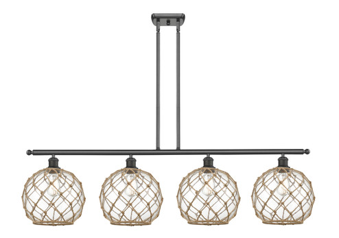 Ballston Four Light Island Pendant in Oil Rubbed Bronze (405|516-4I-OB-G122-10RB)