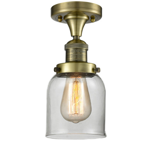 Franklin Restoration One Light Semi-Flush Mount in Antique Brass (405|517-1CH-AB-G52)