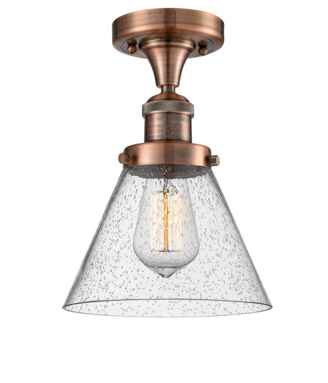 Franklin Restoration One Light Semi-Flush Mount in Antique Copper (405|517-1CH-AC-G44)