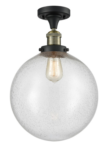 Franklin Restoration One Light Semi-Flush Mount in Black Antique Brass (405|517-1CH-BAB-G204-12)