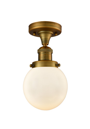 Franklin Restoration One Light Semi-Flush Mount in Brushed Brass (405|517-1CH-BB-G201-6)