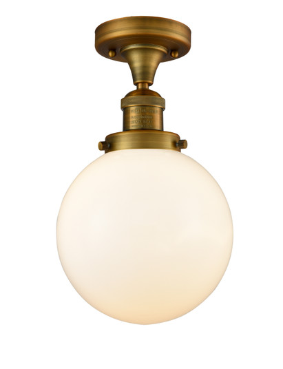 Franklin Restoration One Light Semi-Flush Mount in Brushed Brass (405|517-1CH-BB-G201-8)