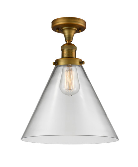 Franklin Restoration LED Semi-Flush Mount in Brushed Brass (405|517-1CH-BB-G42-L-LED)