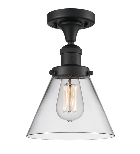 Franklin Restoration LED Semi-Flush Mount in Matte Black (405|517-1CH-BK-G42-LED)