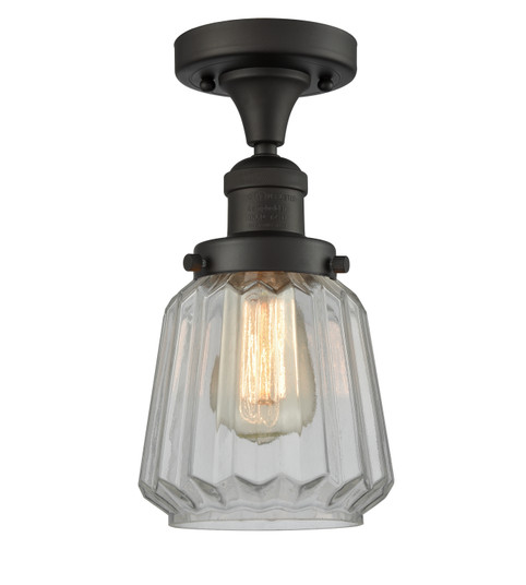 Franklin Restoration One Light Semi-Flush Mount in Oil Rubbed Bronze (405|517-1CH-OB-G142)