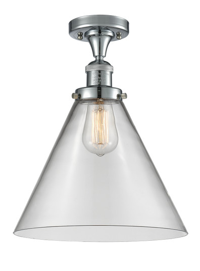 Franklin Restoration One Light Semi-Flush Mount in Polished Chrome (405|517-1CH-PC-G42-L)