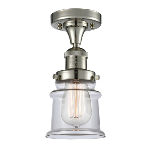 Franklin Restoration One Light Semi-Flush Mount in Polished Nickel (405|517-1CH-PN-G182S)