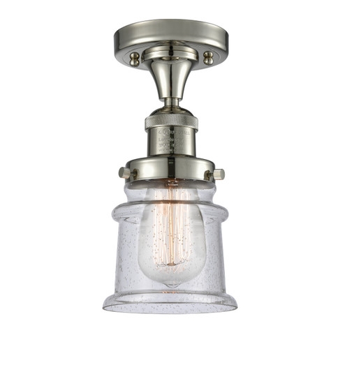 Franklin Restoration One Light Semi-Flush Mount in Polished Nickel (405|517-1CH-PN-G184S)