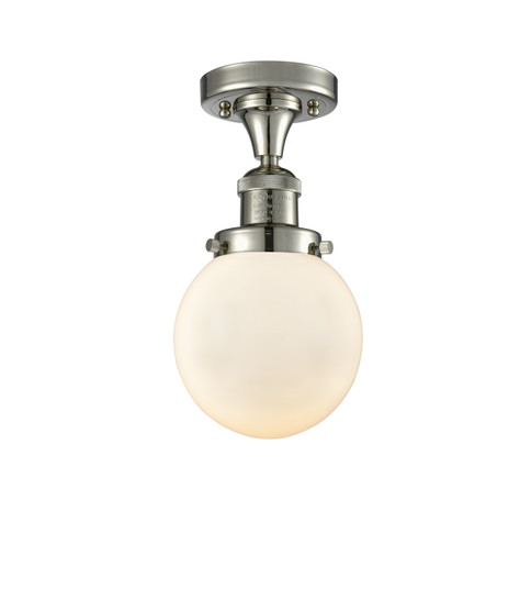 Franklin Restoration One Light Semi-Flush Mount in Polished Nickel (405|517-1CH-PN-G201-6)