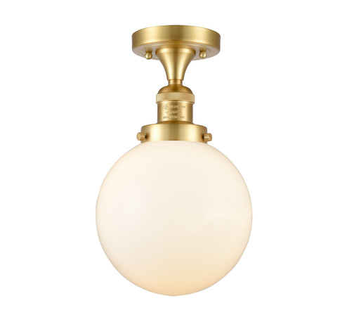 Franklin Restoration LED Semi-Flush Mount in Satin Gold (405|517-1CH-SG-G201-8-LED)