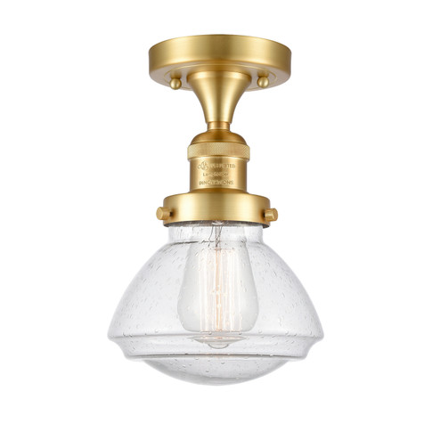 Franklin Restoration LED Semi-Flush Mount in Satin Gold (405|517-1CH-SG-G324-LED)