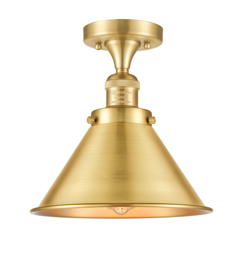 Franklin Restoration One Light Semi-Flush Mount in Satin Gold (405|517-1CH-SG-M10-SG)