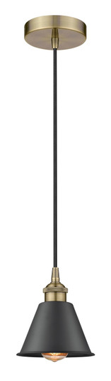 Edison One Light Mini Pendant in Antique Brass (405|616-1P-AB-M8-BK)