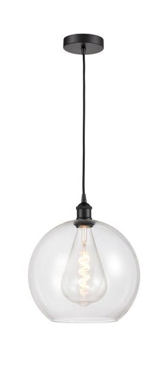 Edison One Light Mini Pendant in Matte Black (405|616-1P-BK-G122-12)