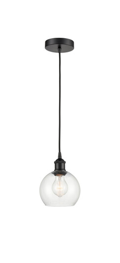 Edison One Light Mini Pendant in Matte Black (405|616-1P-BK-G122-6)
