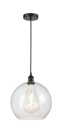 Edison One Light Mini Pendant in Matte Black (405|616-1P-BK-G124-12)
