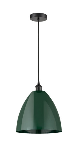 Edison One Light Mini Pendant in Matte Black (405|616-1P-BK-MBD-12-GR)