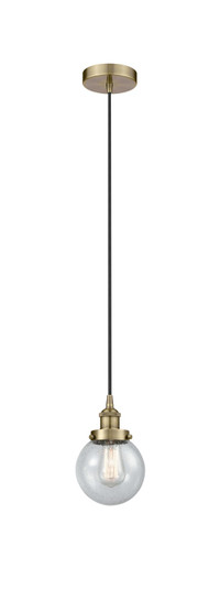 Edison One Light Mini Pendant in Antique Brass (405|616-1PH-AB-G204-6)