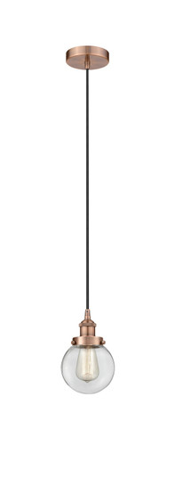 Edison One Light Mini Pendant in Antique Copper (405|616-1PH-AC-G202-6)