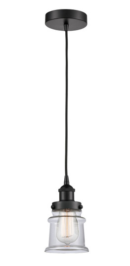Edison One Light Mini Pendant in Matte Black (405|616-1PH-BK-G182S)