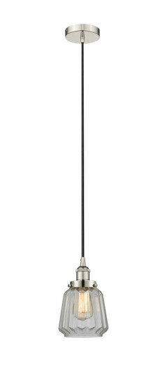 Edison One Light Mini Pendant in Polished Nickel (405|616-1PH-PN-G142)