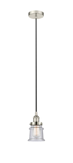Edison One Light Mini Pendant in Polished Nickel (405|616-1PH-PN-G184S)